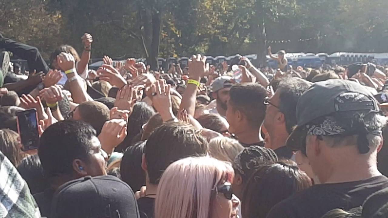 Parkway Drive " Crowd Surfing " Aftershock Discovery Park Sacramento CA ...